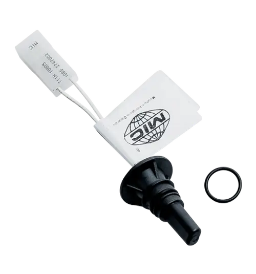 Abgastemperaturwächter von Wolf mit Stecker und O-Ring, geeignet für verschiedene Anwendungen. Klar strukturierte Bauform für einfache Installation.